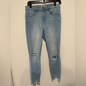 Refuge Light Blue Ripped Skinny Jeans size 6